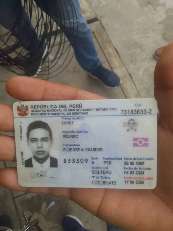 DNI Delantero