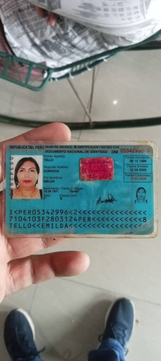 DNI Delantero